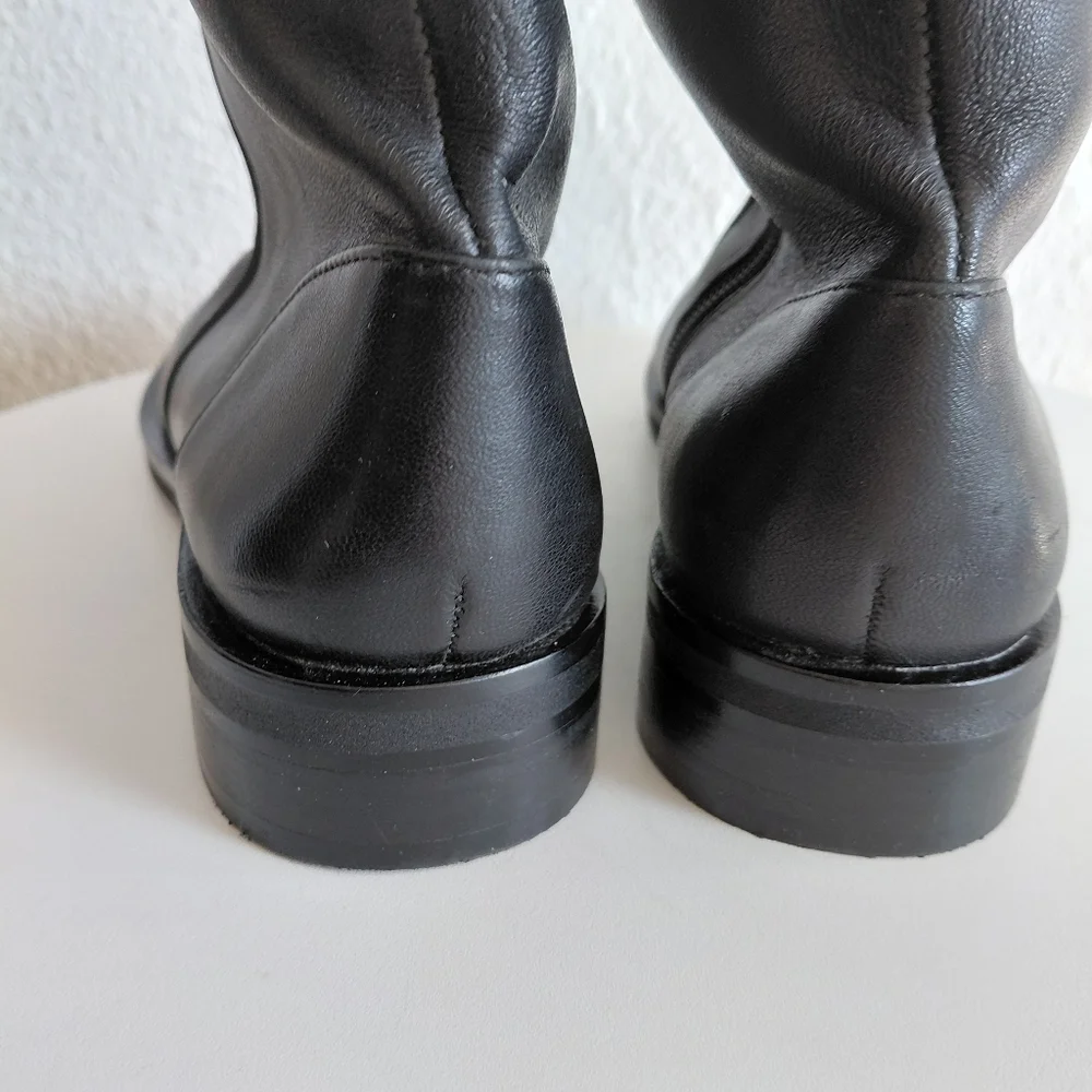Giani Bini Womens Overs The Knee Riding Black Leather Boots